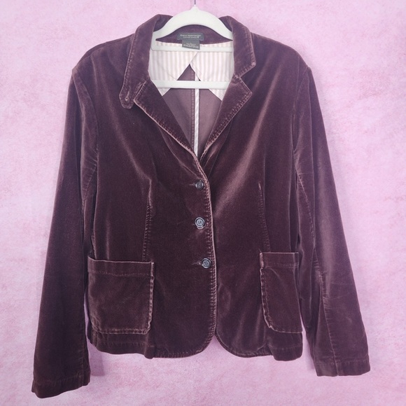 Great Northwest Clothing Company Jackets & Blazers - 192. Great Northwest Clothing Company Deep Brown Velvet Blazer L